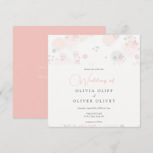 Softness Tea Rozen Wedding Kaart