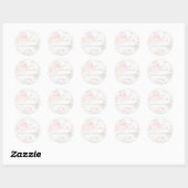 Softness Tea Rozen Wedding Ronde Sticker (Vel)