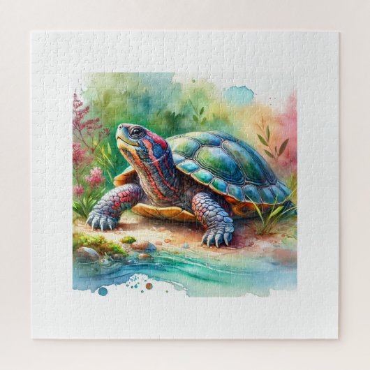 Softshell Turtle 221024AREF149 - Watercolor Legpuzzel (Verticaal)