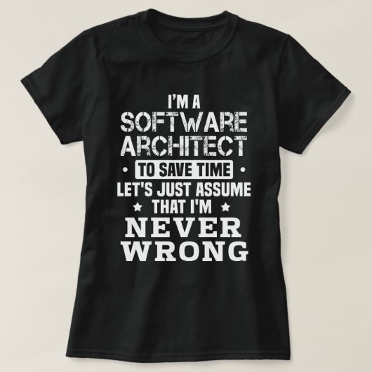 Software architect t-shirt (Design voorkant)