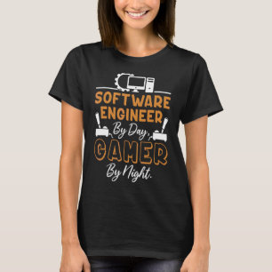 Software Computer Engineer Nerd Overdag Gamer Nigh T-shirt