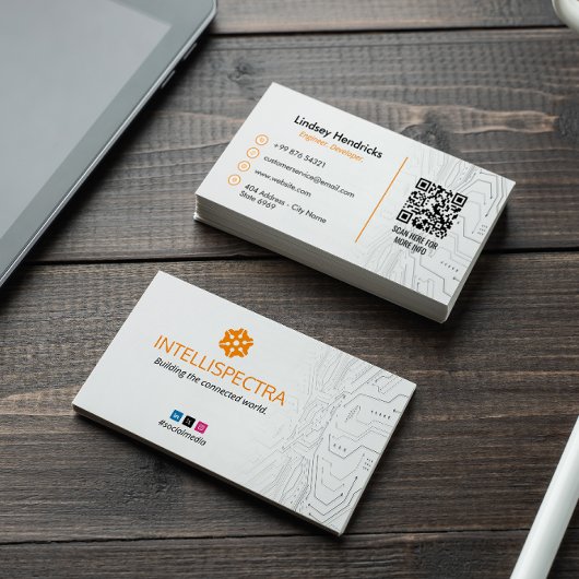 Software Developer Business | Modern Eenvoudig Wit Visitekaartje