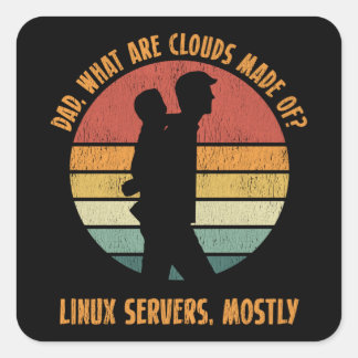 Software Developer Computer Programmer Dad Vierkante Sticker