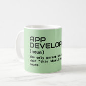 Software Developer Definition Coffee-Mok Koffiemok (Voorkant links)