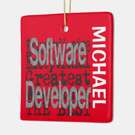 Software Developer Extraordinaire CUSTOM Keramisch Ornament (Links)