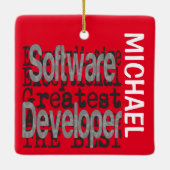 Software Developer Extraordinaire CUSTOM Keramisch Ornament (Achterkant)
