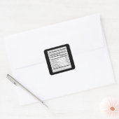 Software Developer Funny neutritunal Vierkante Sticker (Envelop)