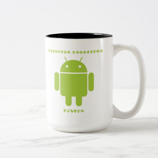 Software Developer Inside (bogen Droid Font Letter Tweekleurige Koffiemok (Rechts)
