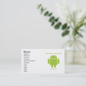 Software Developer Inside (bogen Droid Font Letter Visitekaartje (Staand voorkant)