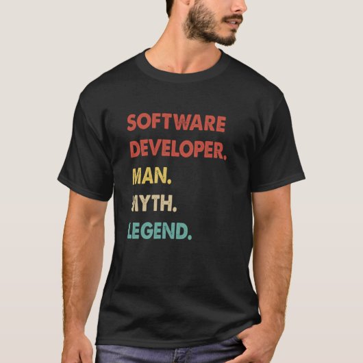 Software Developer Man Myth Legend 1 T-shirt (Voorkant)