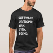 Software Developer Man Myth Legend T-shirt (Voorkant)
