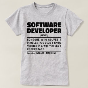 Software Developer Noun Definition Coding Expert T-shirt