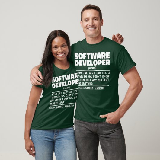 Software Developer Noun Definition Coding Expert T-shirt (Unisex)