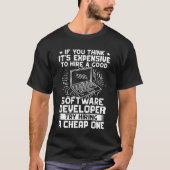 Software Developer probeert een goedkope versie te T-shirt (Voorkant)