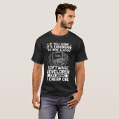 Software Developer probeert een goedkope versie te T-shirt (Voorkant volledig)