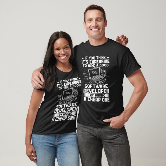 Software Developer probeert een goedkope versie te T-shirt (Unisex)