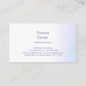 Software Developer Programer International Card Visitekaartje (Achterkant)