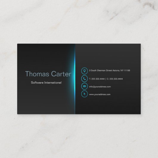 Software Developer Programer International Card Visitekaartje (Achterkant)