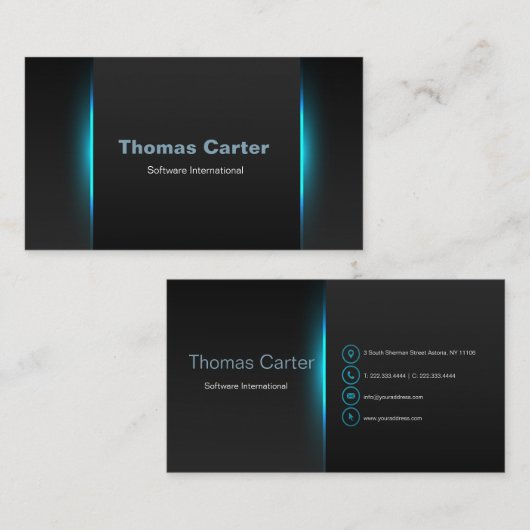 Software Developer Programer International Card Visitekaartje (Voorkant / Achterkant)