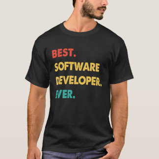 Software Developer Retro Best Software Developer E T-shirt