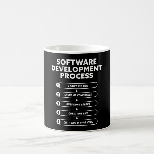 Software Development Process Funny Gift Koffiemok (Center)