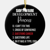 Software Development Process Python Programmer Keramisch Ornament (Voorkant)