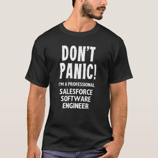 Software engineer bij Salesforce T-shirt (Voorkant)