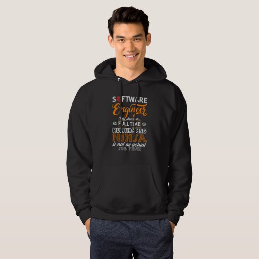 Software Engineer Coder Programmeur 4 Hoodie (Voorkant volledig)