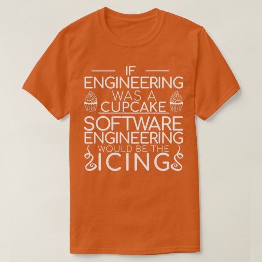 Software Engineer Cupcake Programming T-shirt (Design voorkant)