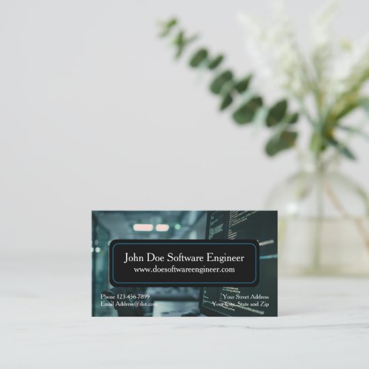 Software Engineer Cyber Security Visitekaartje (Staand voorkant)