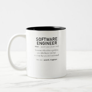 Software Engineer Definition Coder Definition Defi Tweekleurige Koffiemok