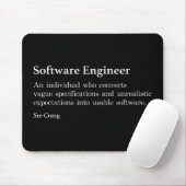 Software Engineer Definition Muismat - Donker (Met muis)
