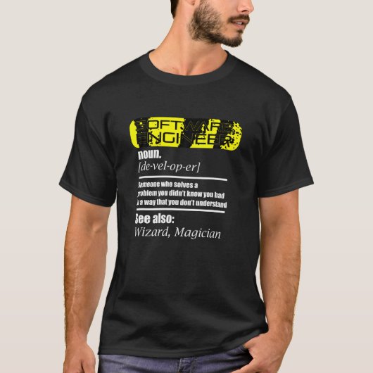 Software Engineer Definition Shirt Coder Definitio (Voorkant)