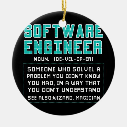 Software Engineer Developer Definition Keramisch Ornament (Voorkant)