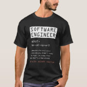 Software Engineer Developer Definition Programming T-shirt (Voorkant)