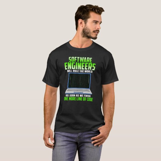 Software Engineer Funny Coding Gift T-shirt (Voorkant volledig)