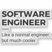 Software Engineer Funny Developer Gezegde Sticker (Voorkant)