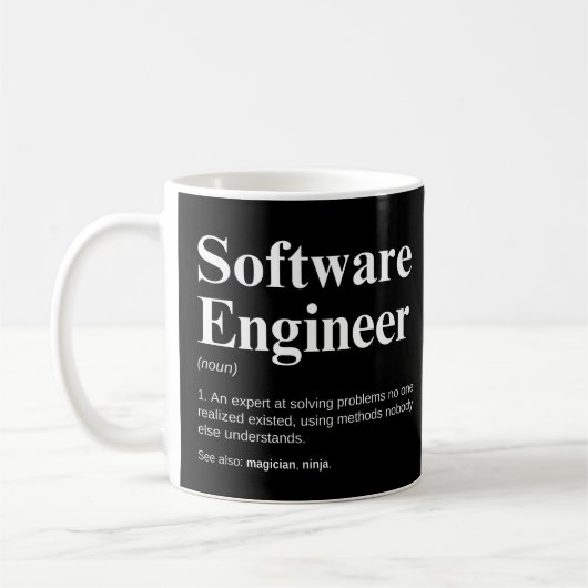 Software Engineer Funny Engineering Gezegde Koffiemok (Links)