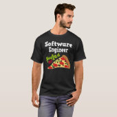Software Engineer (Funny) Pizza T Shirt (Voorkant volledig)