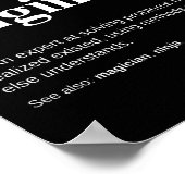 Software Engineer Grappige Engineering Definitie Poster (Hoek)