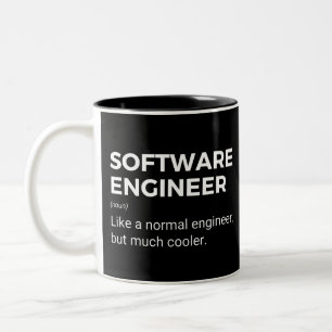 Software Engineer Grappige Engineering Uitdrukking Tweekleurige Koffiemok