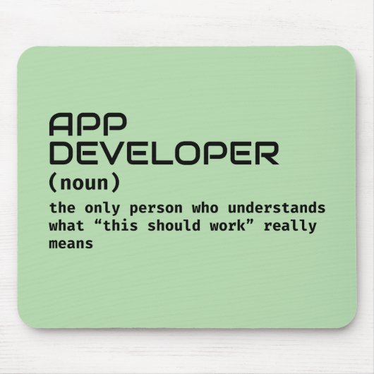 Software Engineer - Grappige taakdefinitie Muismat (Voorkant)