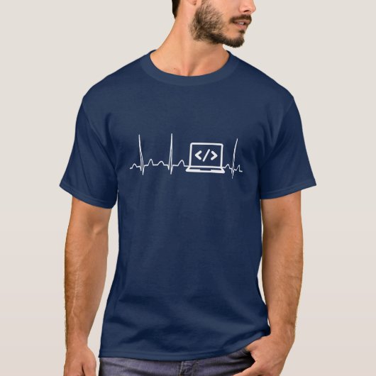 Software engineer hartslag t-shirt (Voorkant)