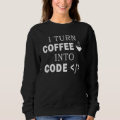 Software Engineer Koffie Computer Programmeur Codi Trui (Voorkant)
