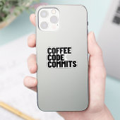 Software Engineer Life - Coffee Code Commits Devel Sticker (Telefoon)