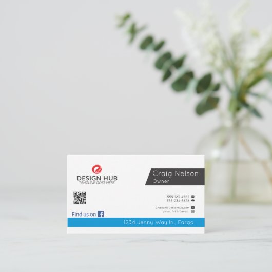 Software Engineer professioneel visitekaartje (Staand voorkant)