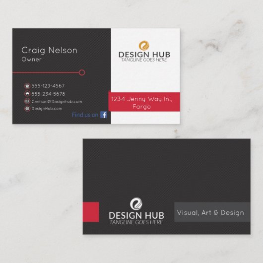 Software Engineer professioneel visitekaartje (Voorkant / Achterkant)