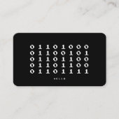 Software Engineer Programmeur Ontwikkelaar Zwart W Visitekaartje (Voorkant)