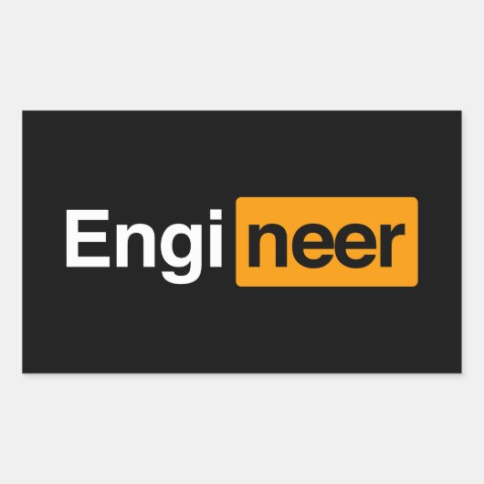 Software engineer rechthoekige sticker (Voorkant)