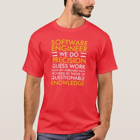 Software Engineer - RED T-shirt (Voorkant)